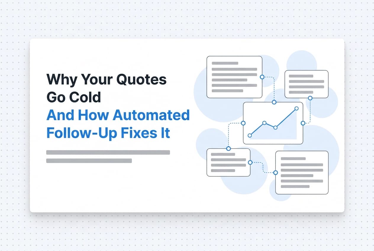 Professional header image for step-by-step guide: Why Your Quotes Go Cold and How Automated Follow-Up Fixes It