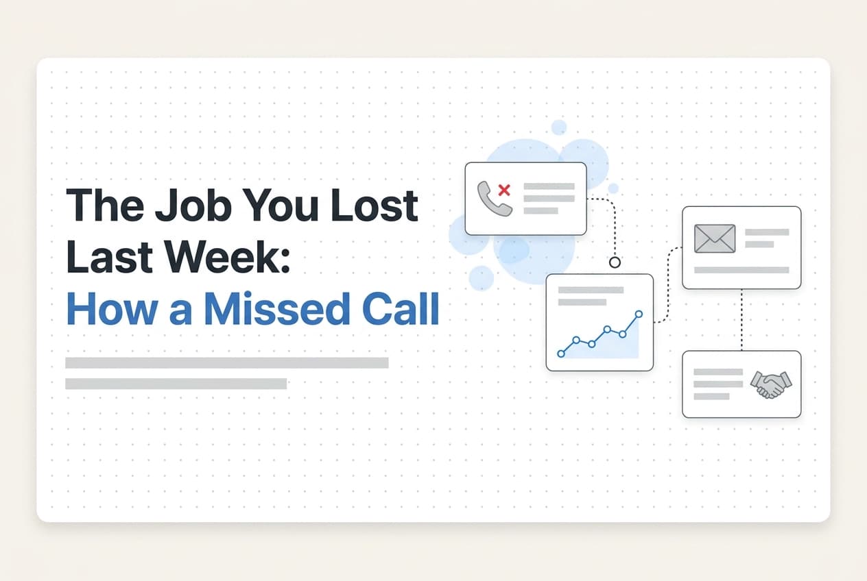 Professional header image for industry analysis: The Job You Lost Last Week: How a Missed Call Becomes a L...